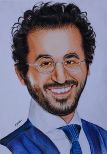 الفنان أحمد حلمي من أعمال الفنان التشكيلي الهاوي محمد مجدي